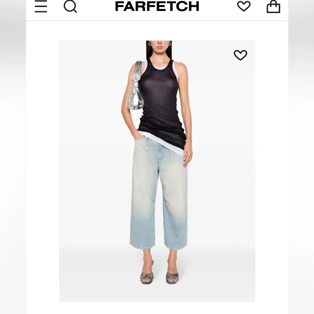 R13 cropped wide leg; multiple styling options 4 effortless cool. LIGHT wash - Picture 11 of 16